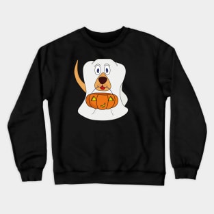 Trick or Treat Dog Ghost Halloween Costume Crewneck Sweatshirt